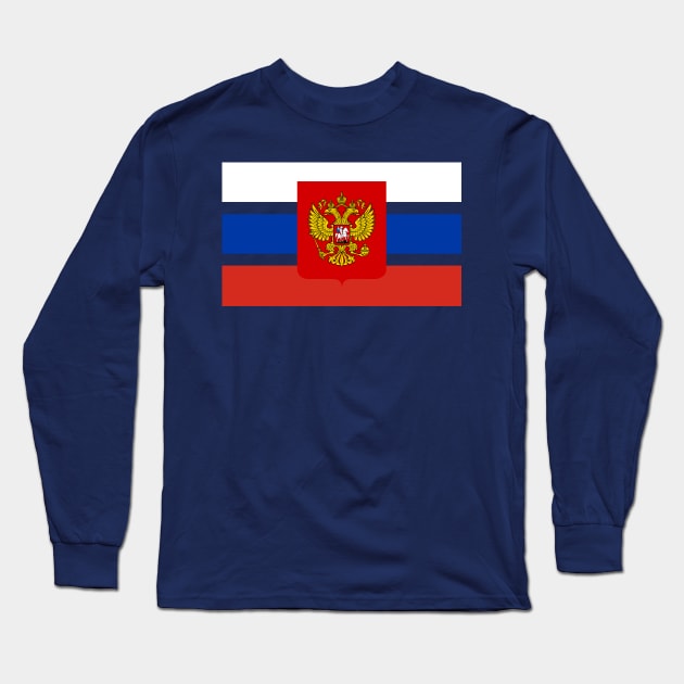 Russia Flag Long Sleeve T-Shirt by Historia